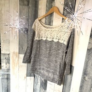 Abercrombie & Fitch | Lace Boatneck Sweater
